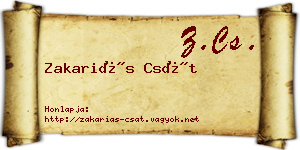 Zakariás Csát névjegykártya